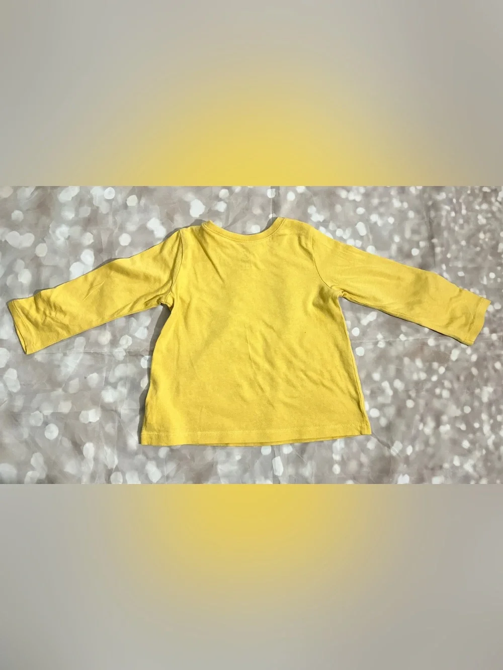 GAP Yellow Long-Sleeve Rainbow & Star Graphic Tee